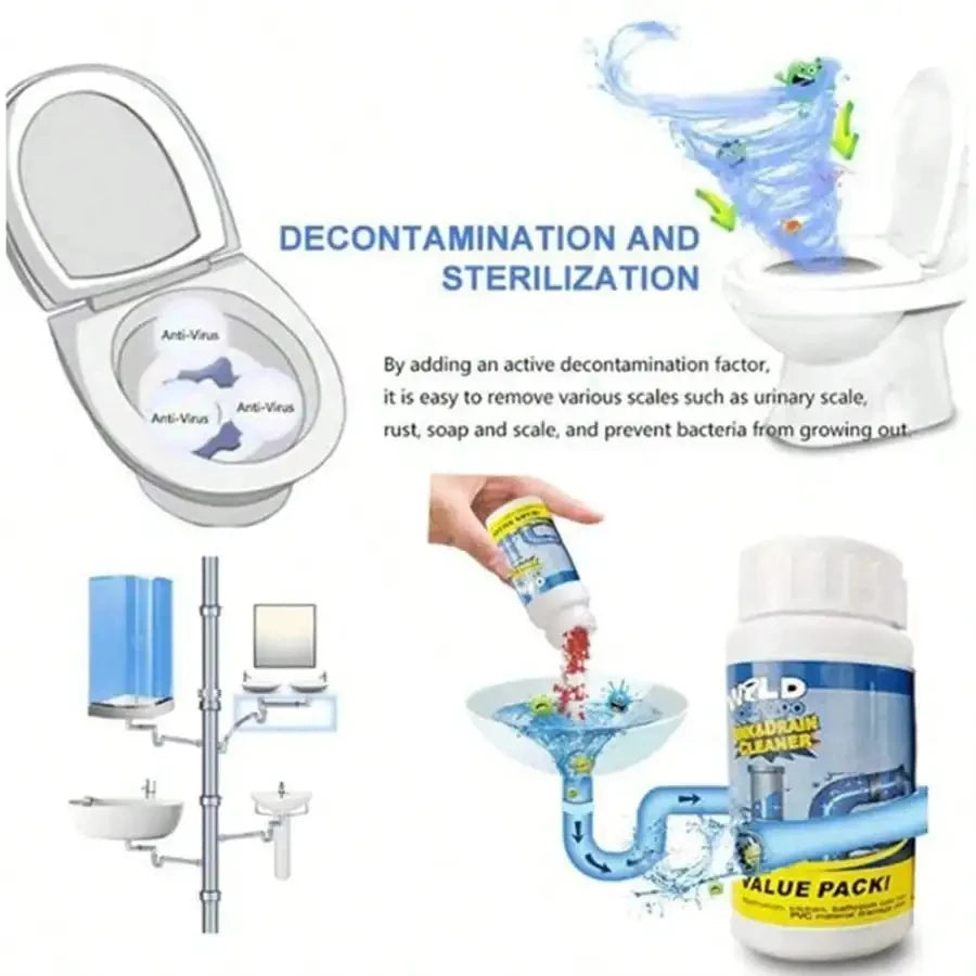 The Powerful Pipe Unclogging Agent And Sewer-Specific Unclogging Powder Effectively Remove Odors And Blockages