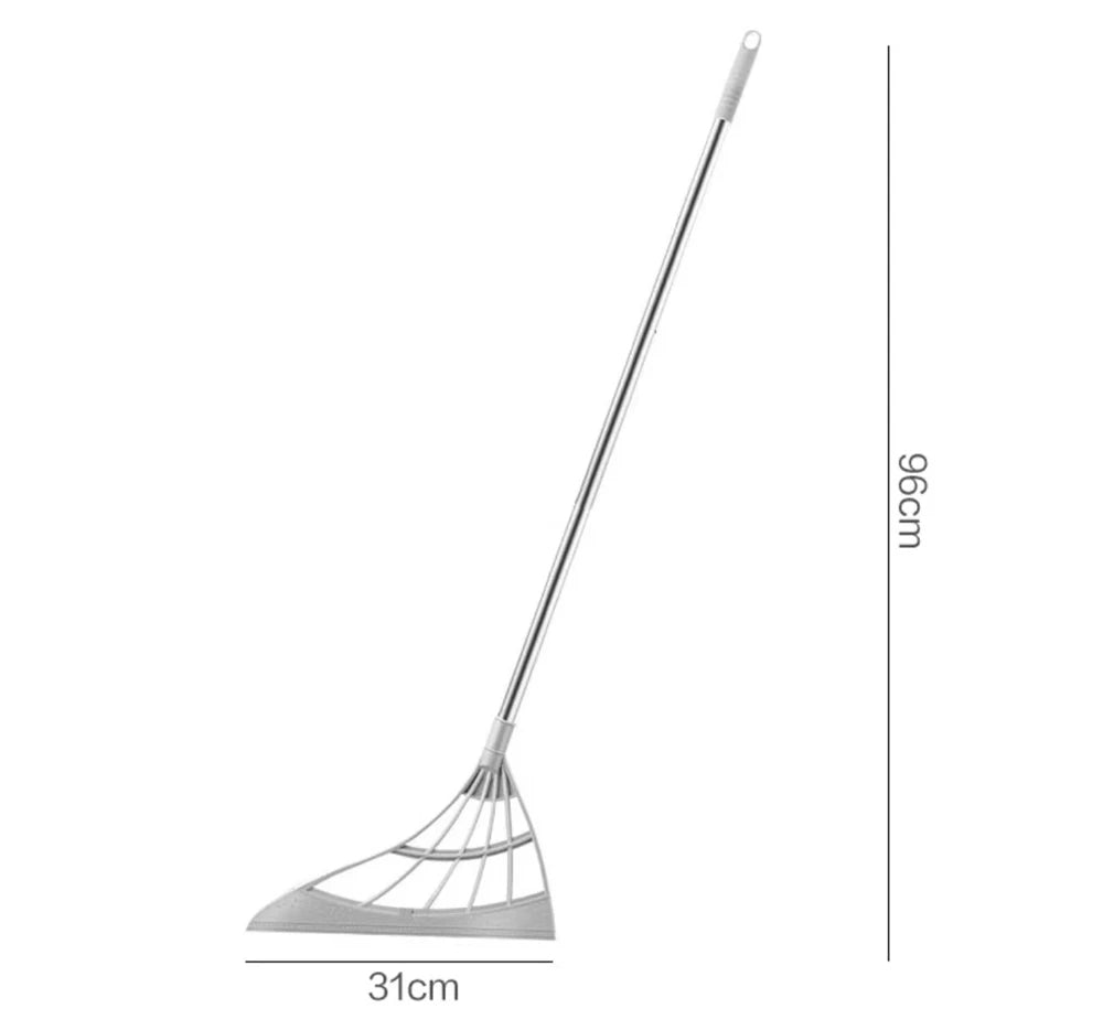 Silicone Floor Squeegee Broom | Multi-Surface Floor, Window, Bathroom & Pet Hair Cleaning Wiper