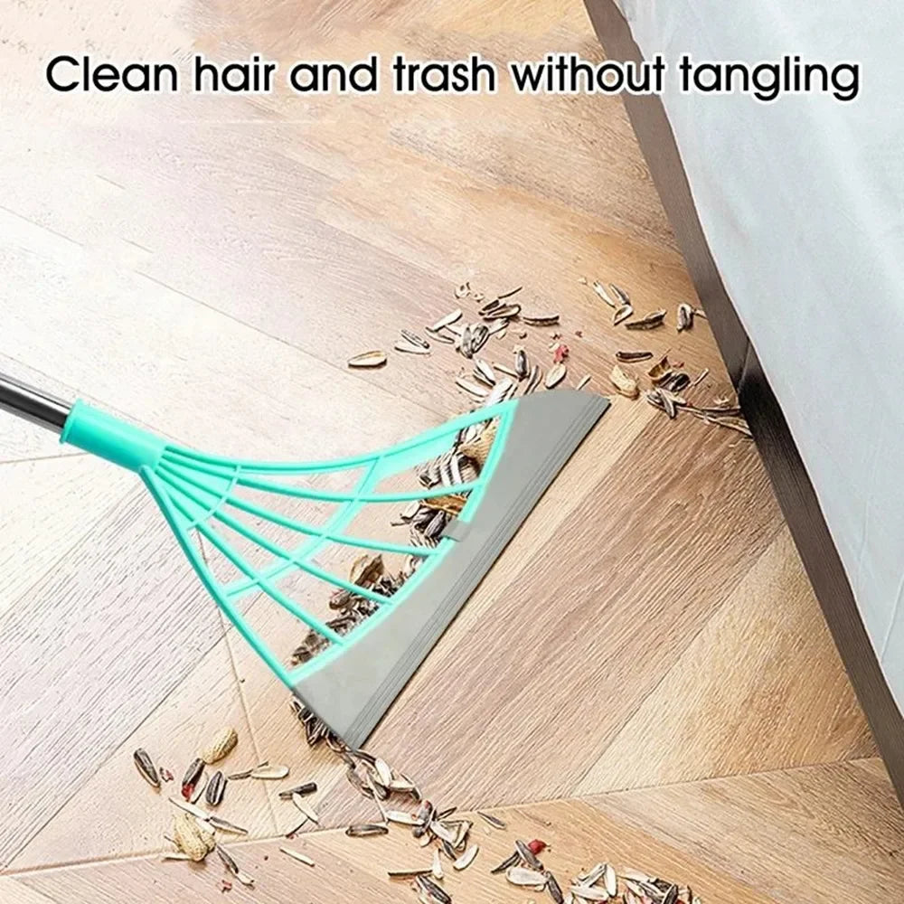Silicone Floor Squeegee Broom | Multi-Surface Floor, Window, Bathroom & Pet Hair Cleaning Wiper