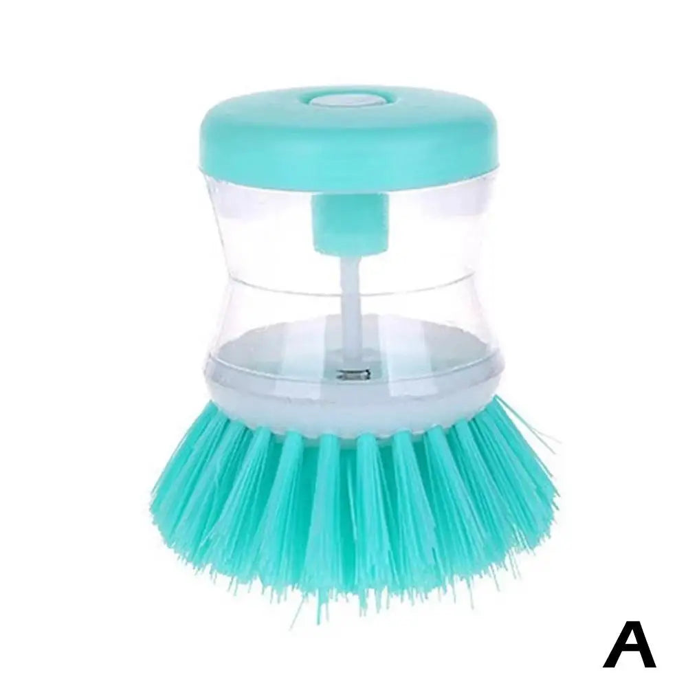 Soap Dispensing Dish Brush | Kitchen Scrub Brush for Pots, Pans, Dishes, Sink & Household Cleaning