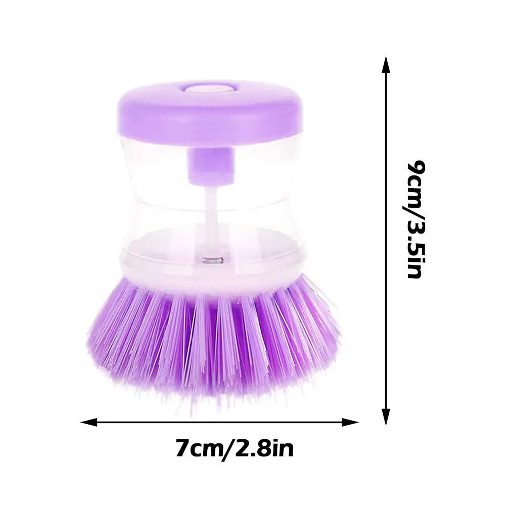 Soap Dispensing Dish Brush | Kitchen Scrub Brush for Pots, Pans, Dishes, Sink & Household Cleaning