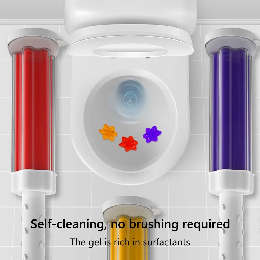 1/5PCS Toilet Cleaner Gel Remove Odors Leave Flower Aromatic Toilet Gel No Traces Comfortable Smell Household Cleaning Products