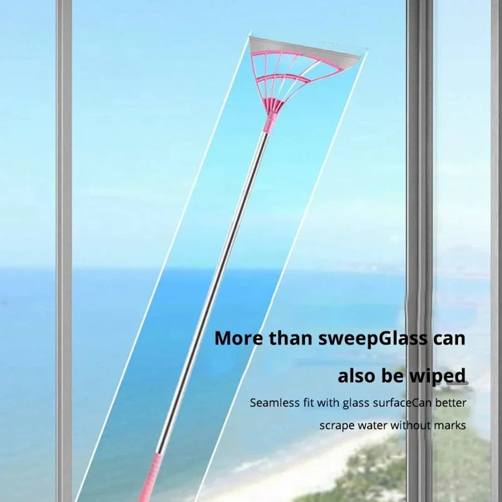 Silicone Floor Squeegee Broom | Multi-Surface Floor, Window, Bathroom & Pet Hair Cleaning Wiper
