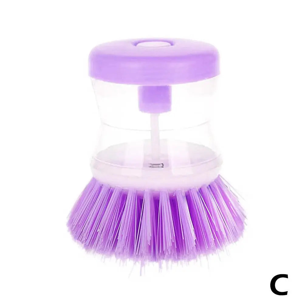 Soap Dispensing Dish Brush | Kitchen Scrub Brush for Pots, Pans, Dishes, Sink & Household Cleaning