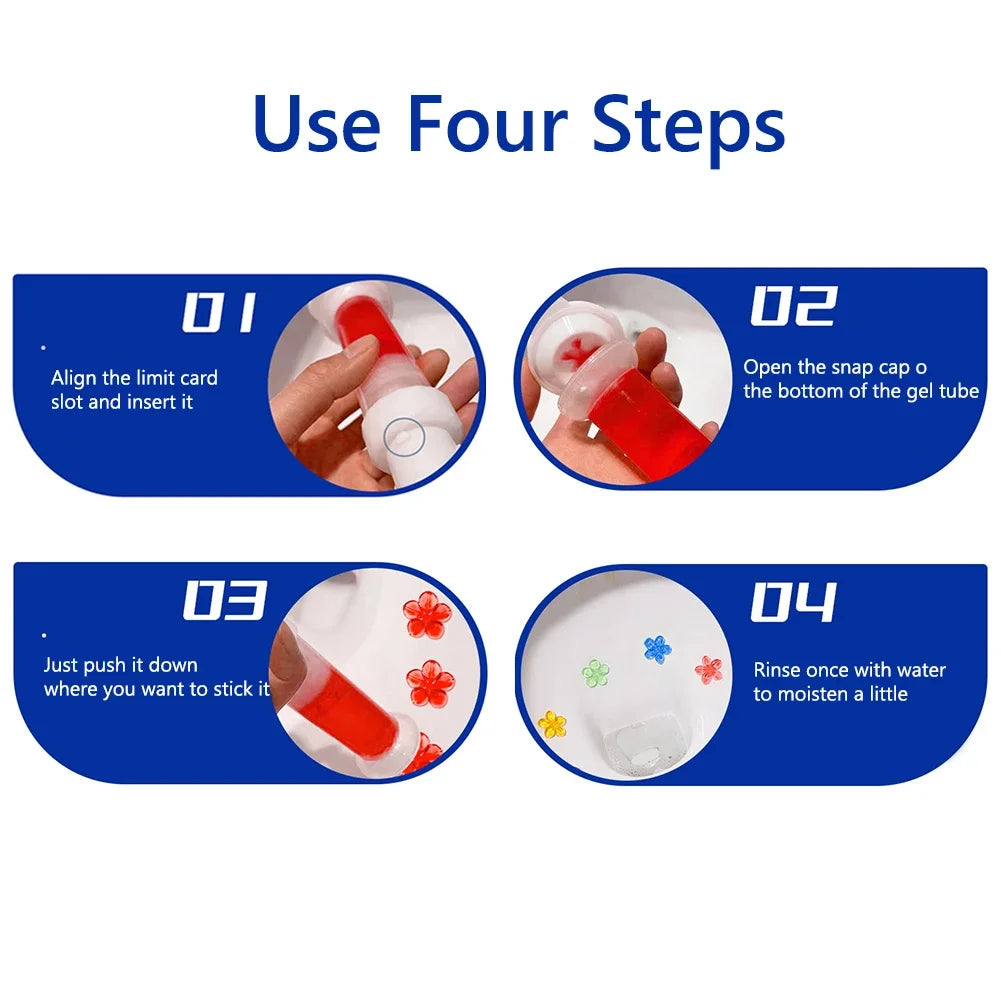 1/5PCS Toilet Cleaner Gel Remove Odors Leave Flower Aromatic Toilet Gel No Traces Comfortable Smell Household Cleaning Products