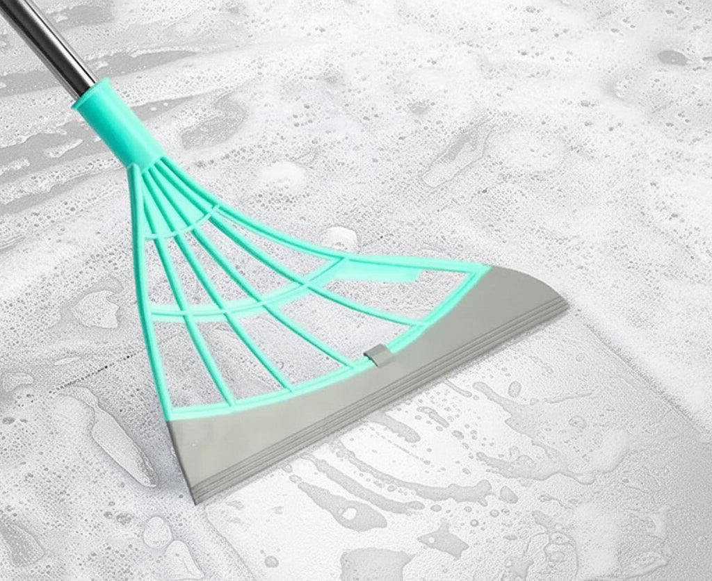 Silicone Floor Squeegee Broom | Multi-Surface Floor, Window, Bathroom & Pet Hair Cleaning Wiper