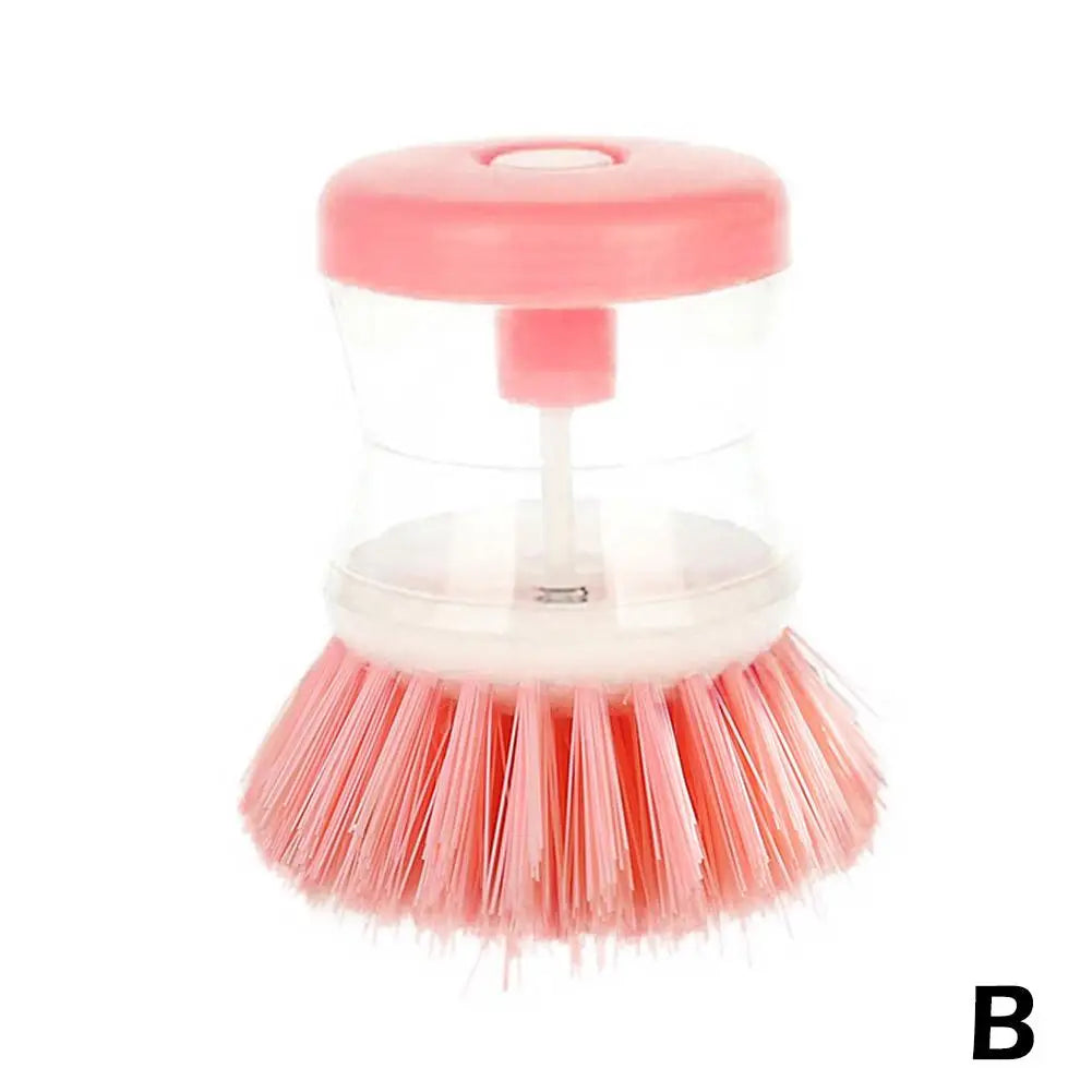 Soap Dispensing Dish Brush | Kitchen Scrub Brush for Pots, Pans, Dishes, Sink & Household Cleaning