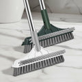 3-in-1 Bathroom Cleaning Brush with Long Handle | Rotating Floor, Tile & Grout Scrub Brush with Crevice Cleaner