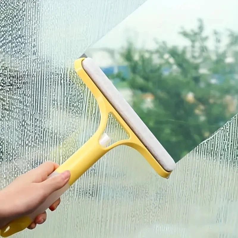 3-in-1 Window Cleaning Spray Squeegee | Glass, Mirror & Shower Door Cleaner with Built-In Water Spray Bottle